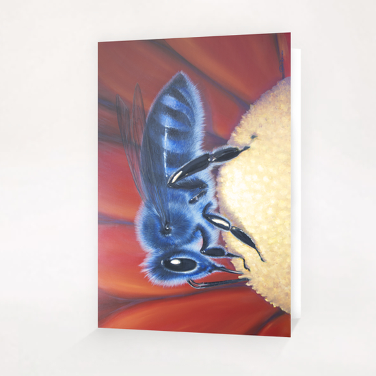 Blue Bee Greeting Card & Postcard by di-tommaso