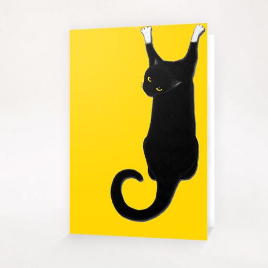 Hang Cat Greeting Card & Postcard by Tummeow