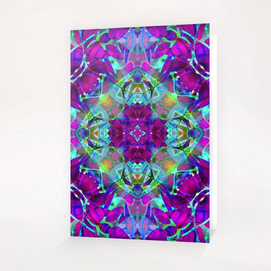 kaleidoscope Floral Abstract G16 Greeting Card & Postcard by MedusArt