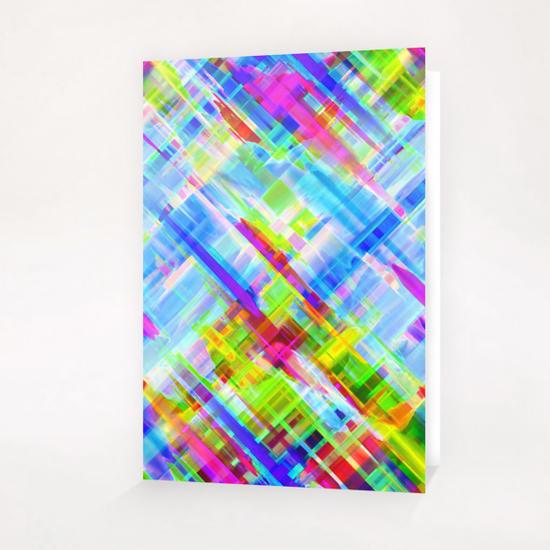 Colorful digital art splashing G468 Greeting Card & Postcard by MedusArt