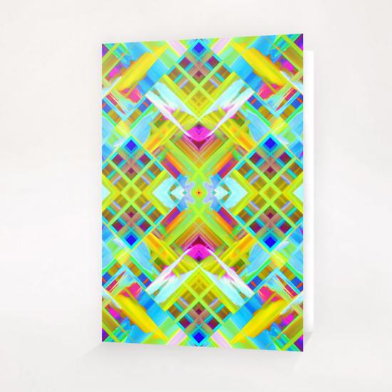 Colorful digital art splashing G471 Greeting Card & Postcard by MedusArt