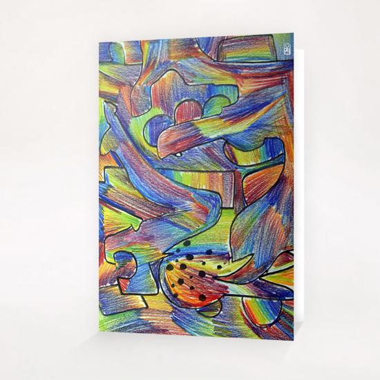 Foule multicolore Greeting Card & Postcard by Denis Chobelet