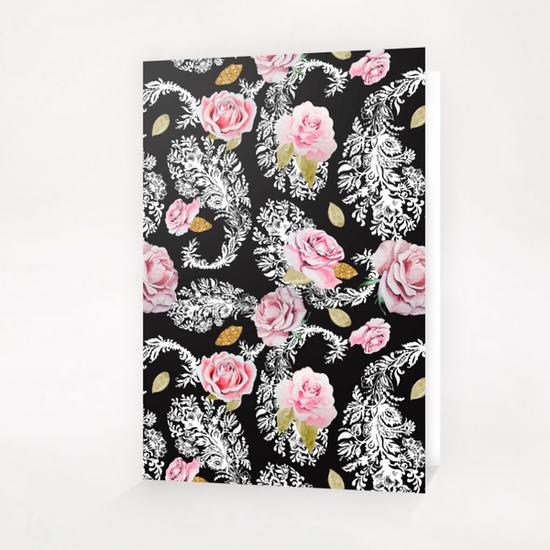 Flowering roses in the paisley Greeting Card & Postcard by mmartabc