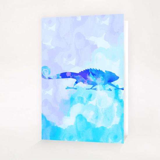 Abstract Chameleon Reptile Greeting Card & Postcard by Amir Faysal