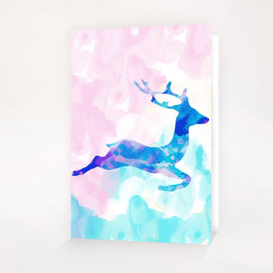 Abstract Deer Greeting Card & Postcard by Amir Faysal