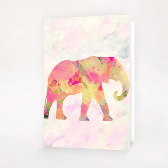 Abstract Elephant Greeting Card & Postcard by Amir Faysal