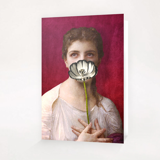 Lady with Tulip Greeting Card & Postcard by DVerissimo