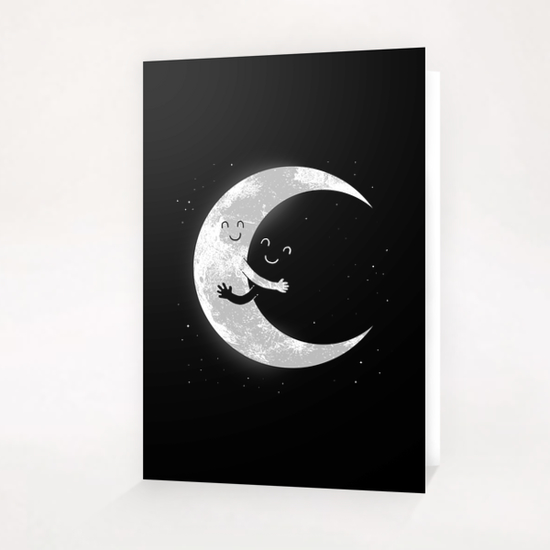 Moon Hug Greeting Card & Postcard by carbine