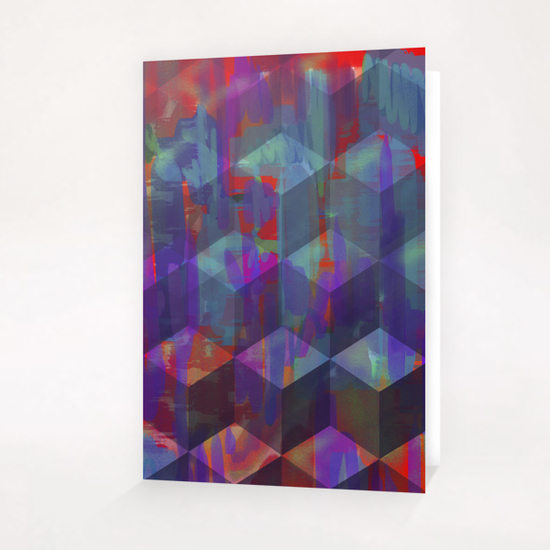 Purple Cubes Greeting Card & Postcard by Vic Storia