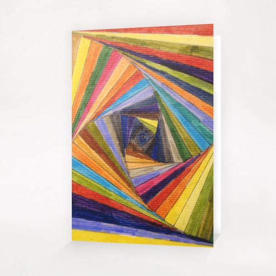 Rainbow Square Greeting Card & Postcard by Vic Storia