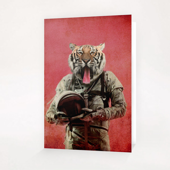 Space tiger Greeting Card & Postcard by durro art