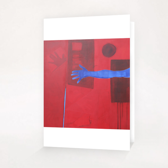 The Blue Hand Greeting Card & Postcard by Pierre-Michael Faure