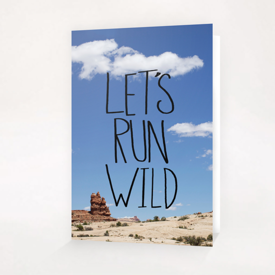 Let's Run Wild Greeting Card & Postcard by Leah Flores