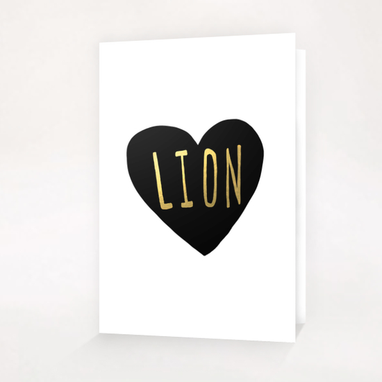 Lion Heart Greeting Card & Postcard by Leah Flores