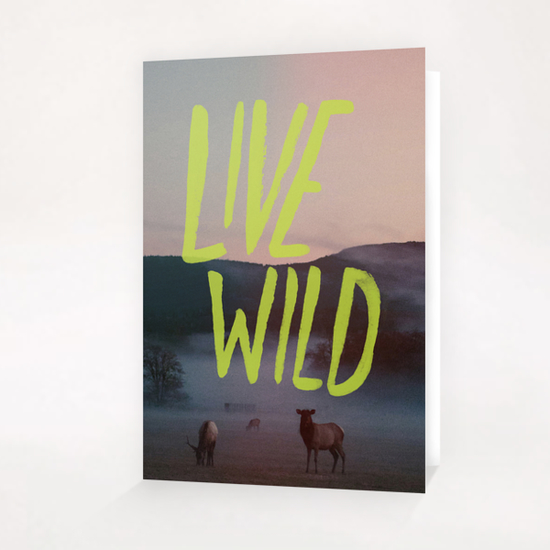 Live Wild Greeting Card & Postcard by Leah Flores