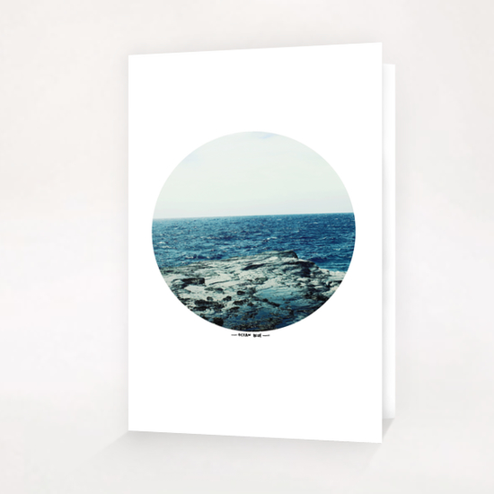 Ocean Blue Greeting Card & Postcard by Leah Flores