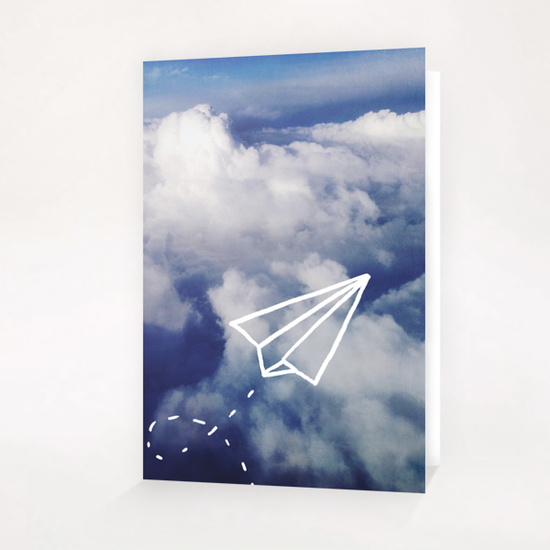 Paper Plane Greeting Card & Postcard by Leah Flores