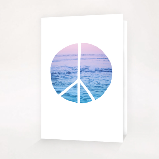 Waves and Peace Greeting Card & Postcard by Leah Flores