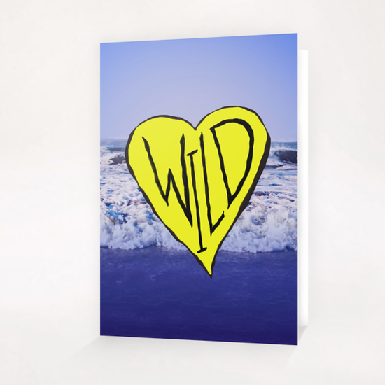 Wild Heart Waves Greeting Card & Postcard by Leah Flores