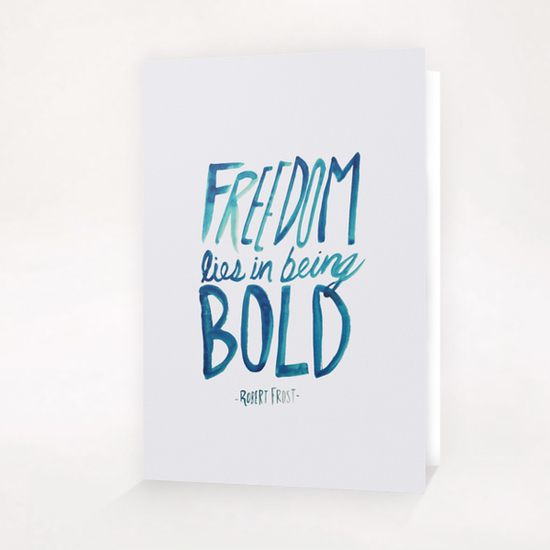 Freedom Bold Greeting Card & Postcard by Leah Flores