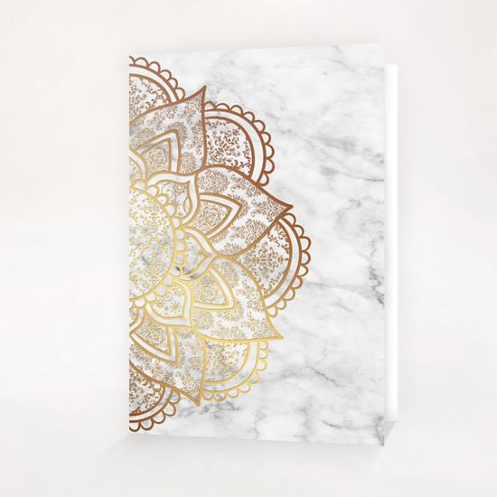 Mandala - Gold & Marble Greeting Card & Postcard by Alexandre Ibáñez