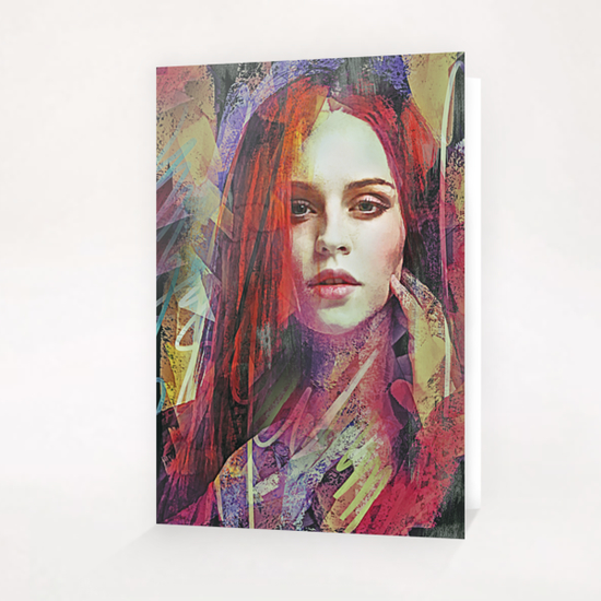 Abstract  Portrait - Ashes Greeting Card & Postcard by Galen Valle