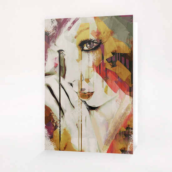 Abstract Portrait - Pages Greeting Card & Postcard by Galen Valle