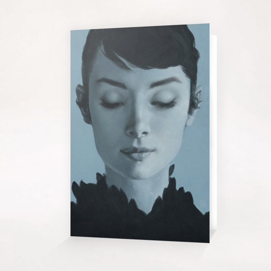 Audrey Greeting Card & Postcard by yurishwedoff