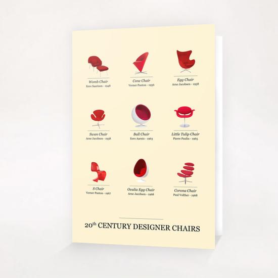 20th Designer Chairs Greeting Card & Postcard by Azarias