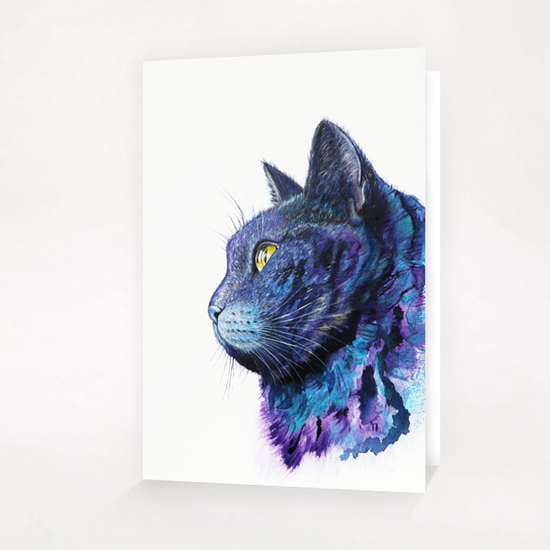 Cat Greeting Card & Postcard by Nika_Akin