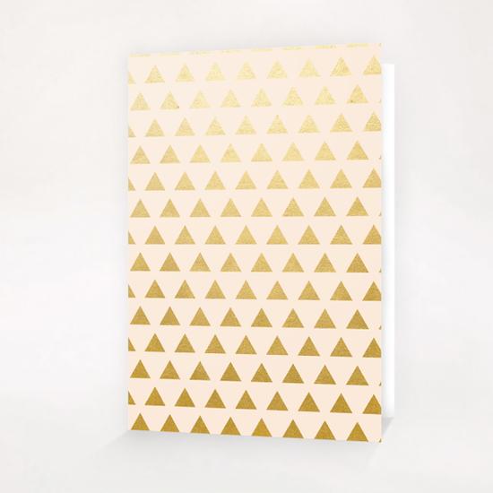 Blush + Gold Triangles Greeting Card & Postcard by Uma Gokhale