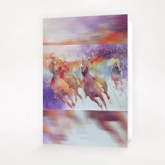 jockeys Greeting Card & Postcard by andreuccettiart