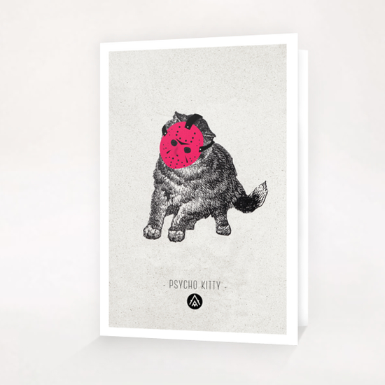 Psycho Kitty Greeting Card & Postcard by Alfonse