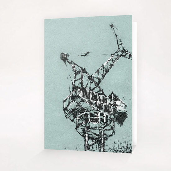 Crane Greeting Card & Postcard by Georgio Fabrello