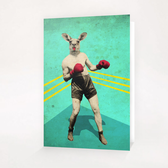Kang-boxing Greeting Card & Postcard by tzigone