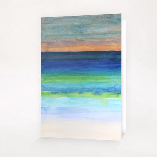 White Beach At Sunset Greeting Card & Postcard by Heidi Capitaine