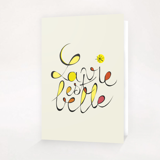 La vie est belle Greeting Card & Postcard by Alex Xela