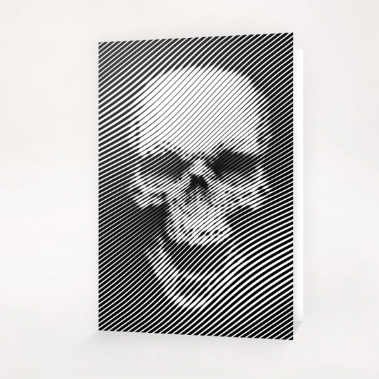 Line Skull Greeting Card & Postcard by Vic Storia