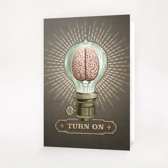Turn On Greeting Card & Postcard by Pepetto