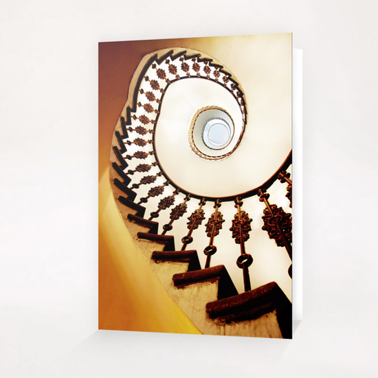 Spiral staircase in warm colours Greeting Card & Postcard by Jarek Blaminsky
