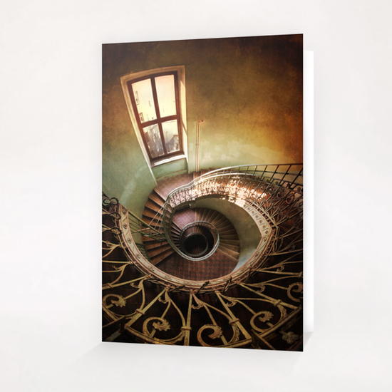 Spiral staircaise with a window Greeting Card & Postcard by Jarek Blaminsky