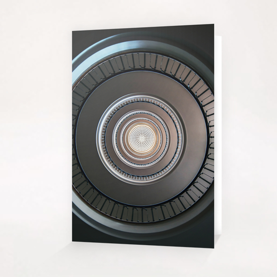 Monochromatic round staircase Greeting Card & Postcard by Jarek Blaminsky