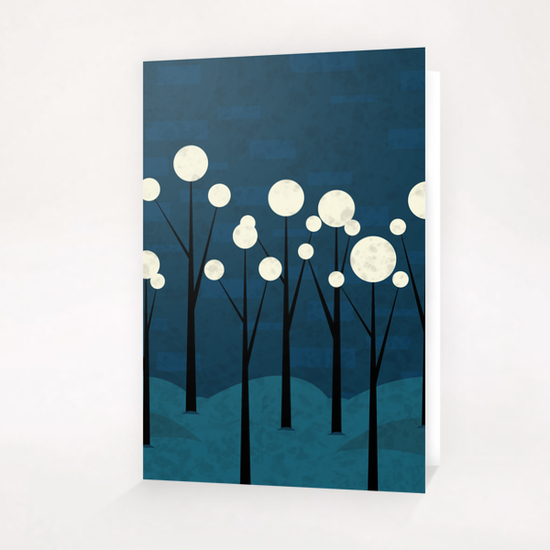 Moon Forest Greeting Card & Postcard by ivetas