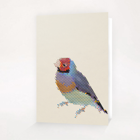 Red Head Bird Greeting Card & Postcard by Alex Xela
