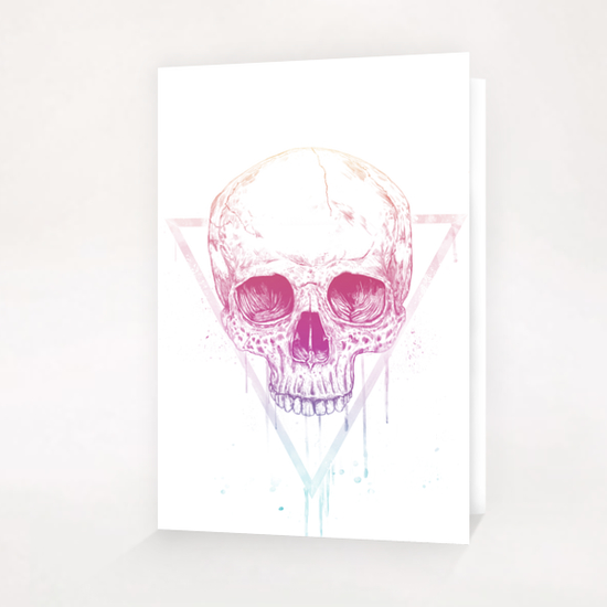 Skull in triangle Greeting Card & Postcard by Balazs Solti