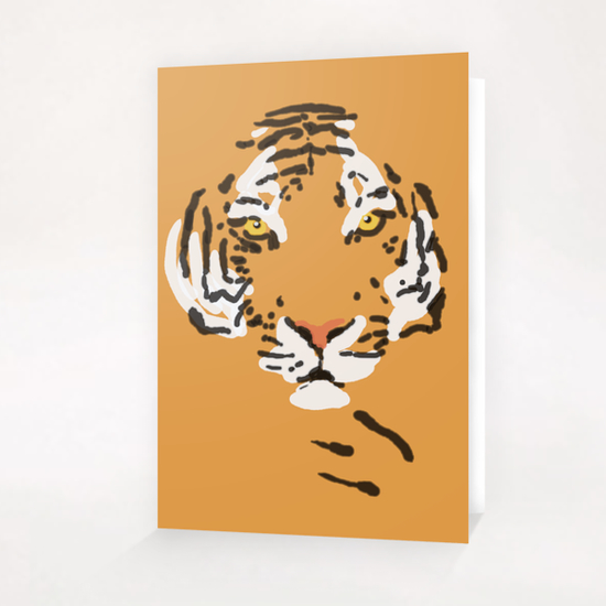 Tiger Greeting Card & Postcard by Nicole De Rueda