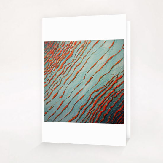 Red Waves Greeting Card & Postcard by di-tommaso