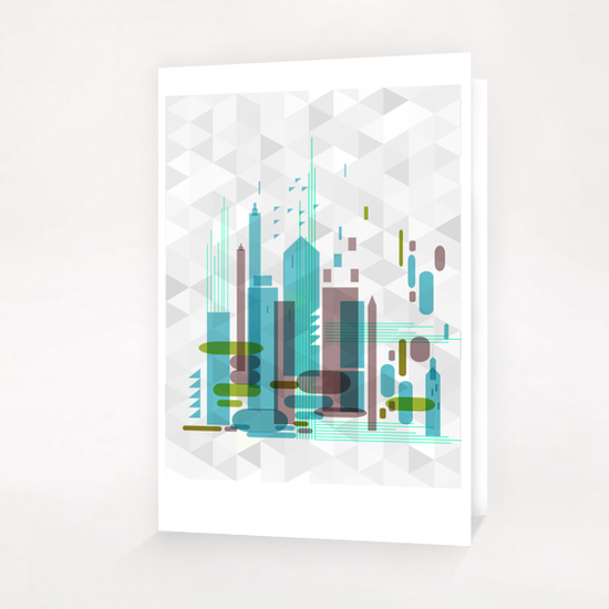Blue City Greeting Card & Postcard by Vic Storia