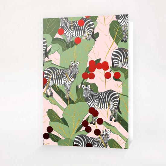 Zebra Harem Greeting Card & Postcard by Uma Gokhale