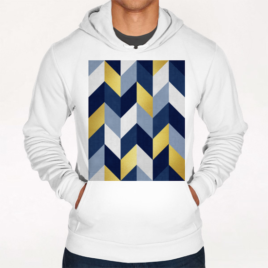 Geometric and golden chevron Hoodie by Vitor Costa